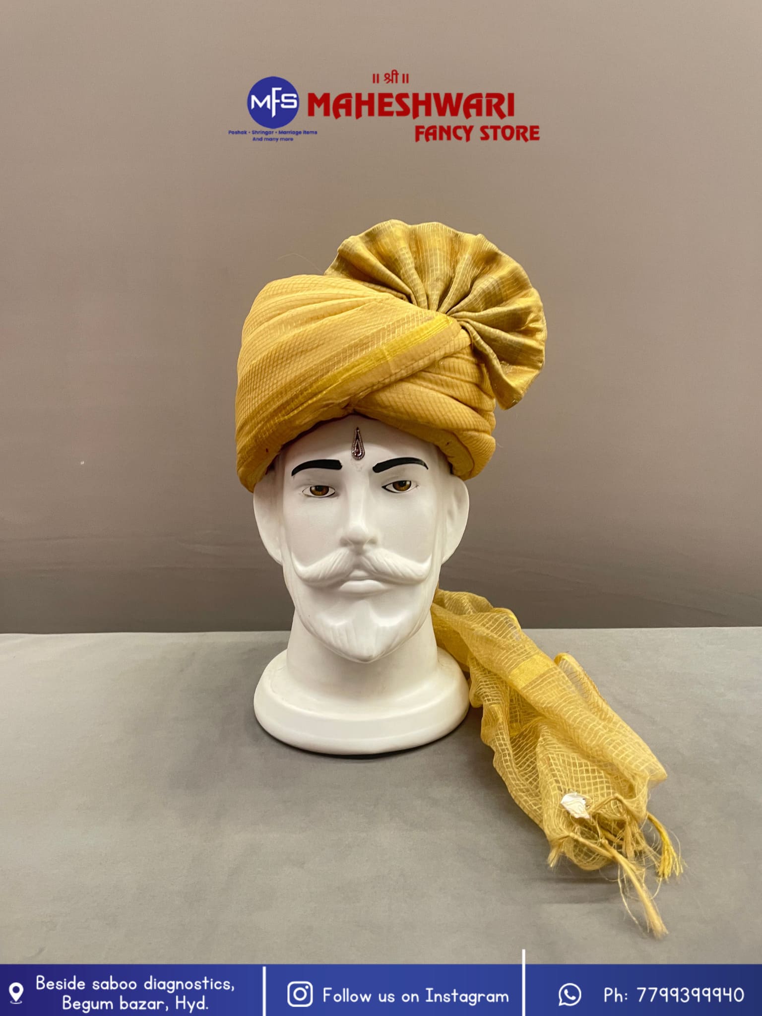 MFS Wedding Essentials - Golden Swagat Pagdi